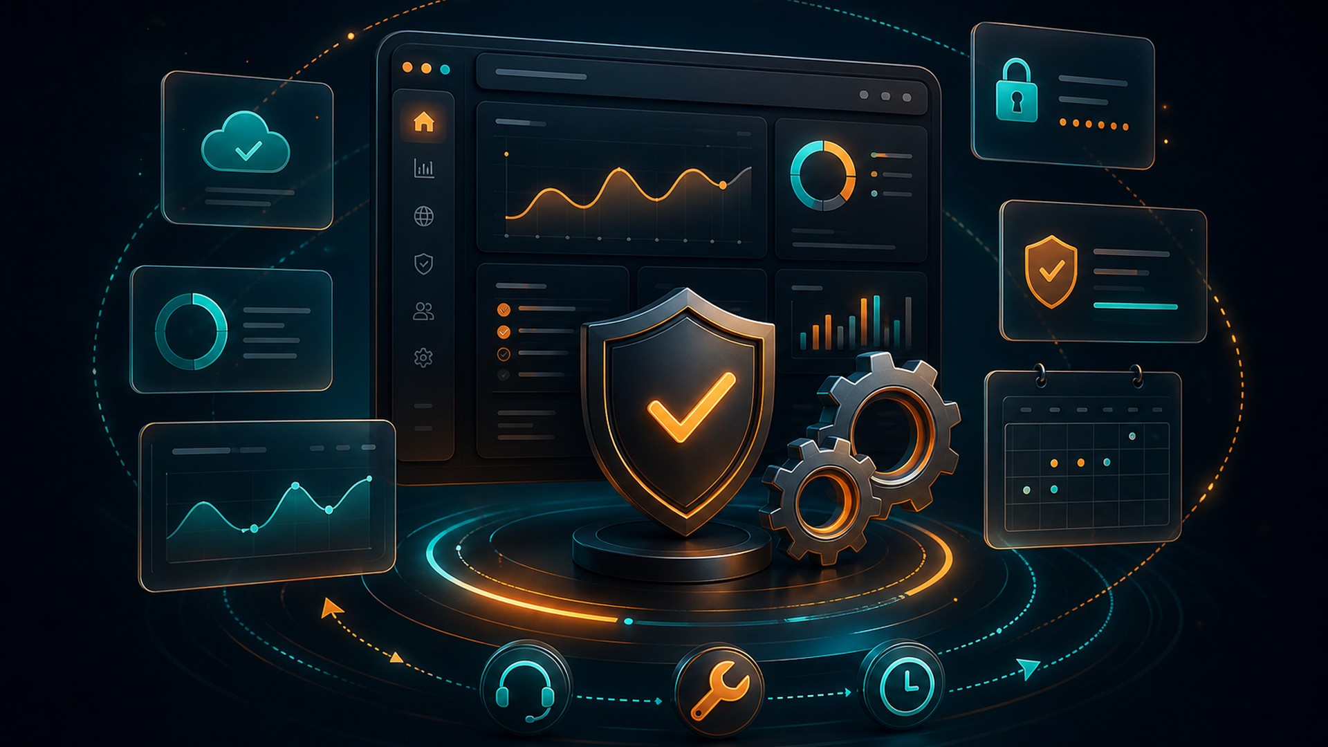 Ongoing website maintenance services - monitoring dashboard and security