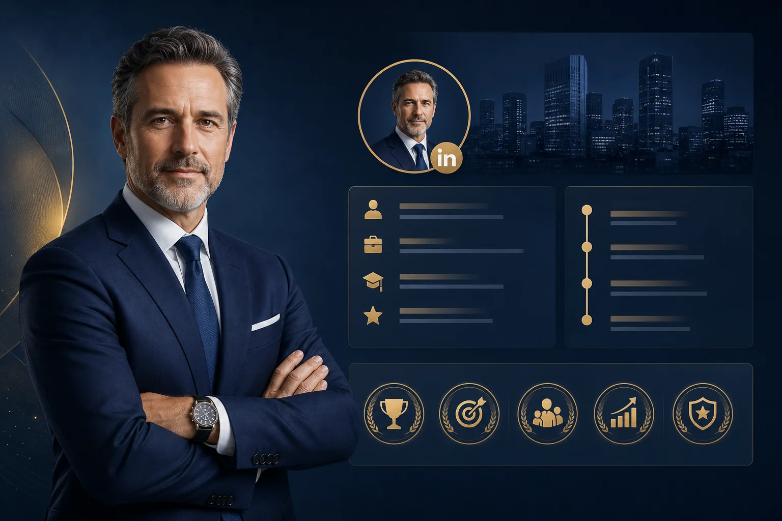 Executive professional biography and leadership profile dominating personal branded search results