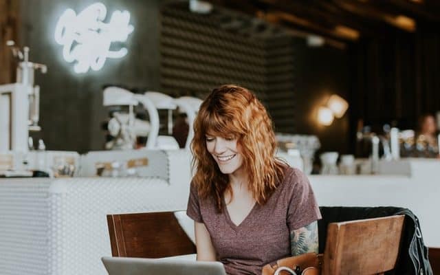 woman on laptop