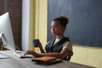 ethnic woman working