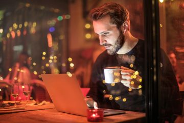 man using laptop