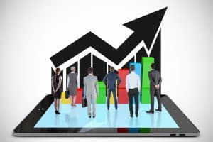 The job growth rate of the web development industry 