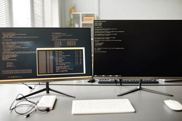 code on computer screens while using python
